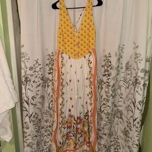 Free people Floral Yellow and White romper